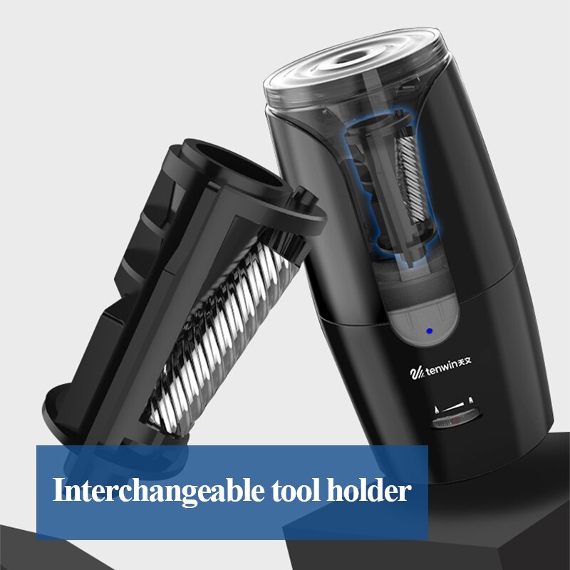 Tenwin Elektrische Bleistift Spitzer Automatische Mechanische Bleistift Spitzer Dicken/Feine Feder/Spitze Einstellbar Schüler Skizze Zeichnung 8028