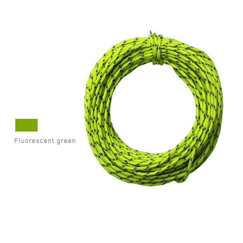 Corde de tente paracorde réfléchissante, 2.5mm, multifonctionnelle, audacieuse, fixe, corde à linge réfléchissante, polyvalente, 50 pieds