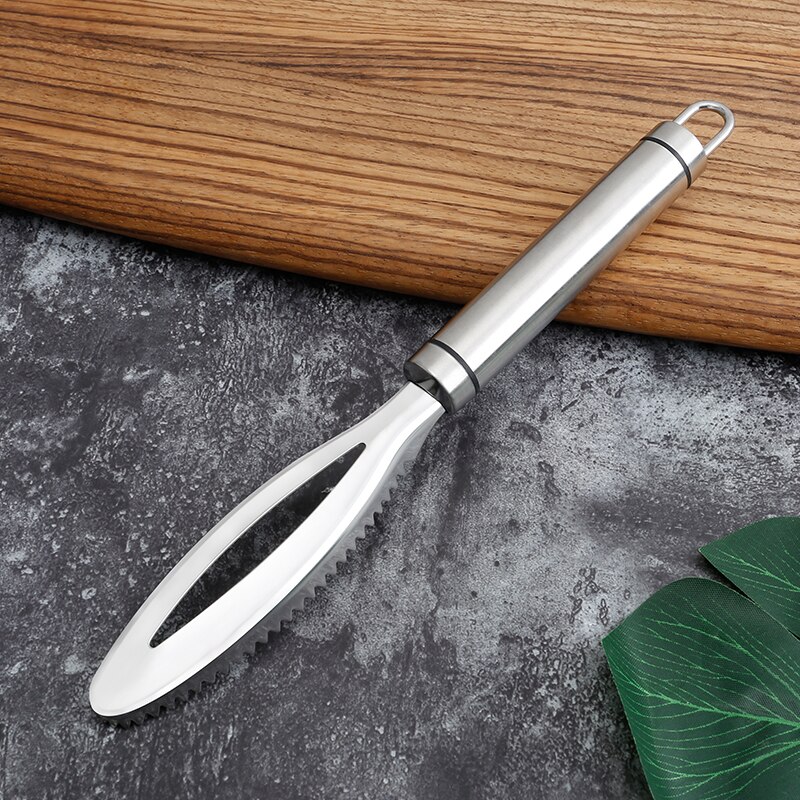Écailles de poisson propres de cuisine en acier inoxydable, couteau pour gratter les fruits de mer, outils