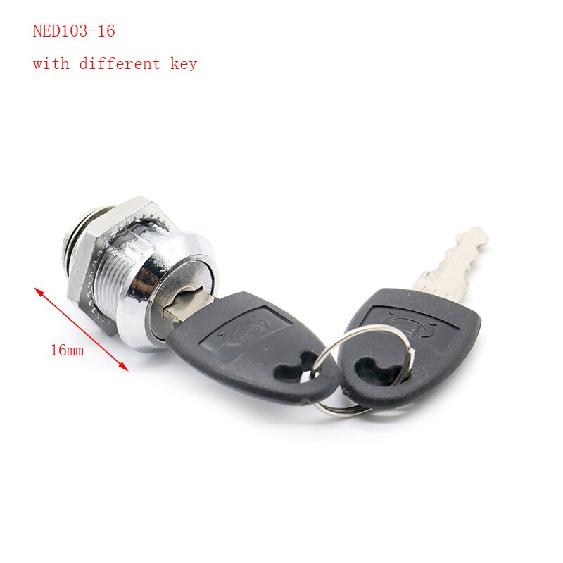 NAIERDI serrature a cilindro a camma armadietto per porte cassetta postale lucchetto cassetto armadio scatola serratura con 2 chiavi per ferramenta per mobili serie 103: Oro