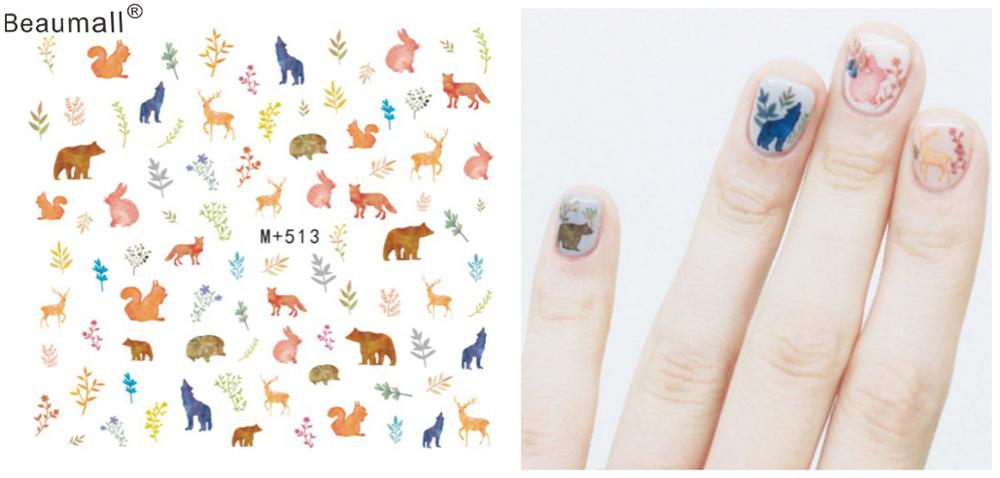 Kerstontwerpen, nagels, kunst, manicure, waterdecals, watertransferstickers voor nagels, tips, schoonheid