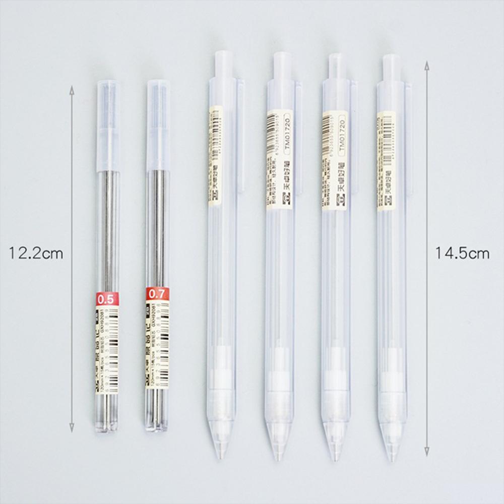 0.5/0.7mm papirvarer gennemsigtige automatiske blyanter yndig kawaii mekanisk blyant til børn, der lærer skoleartikler