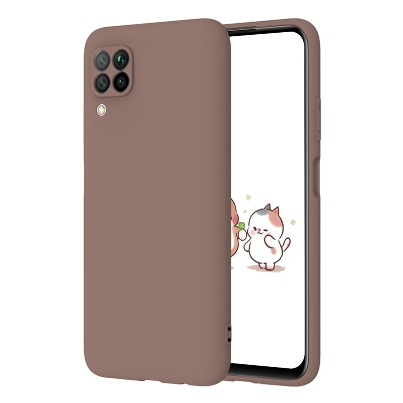 Zachte Siliconen Case Voor Huawei P40 Lite Case Candy Kleur Tpu Cover Voor Hawei Coque Huawei Nova 6se Nova6 se 5G Cover Etui: For Huawei Nova 6se / Brown