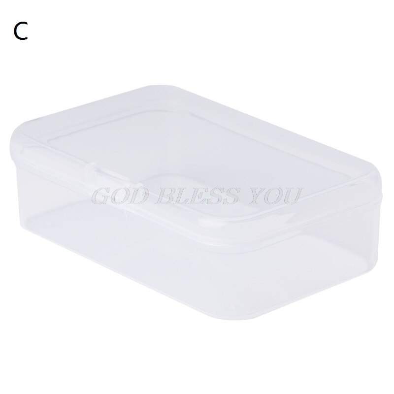 Rectangle Plastic Storage Case Collection Box Jewelry Container Business Card Box Hardware Tool Accessories Organizer Holder: C