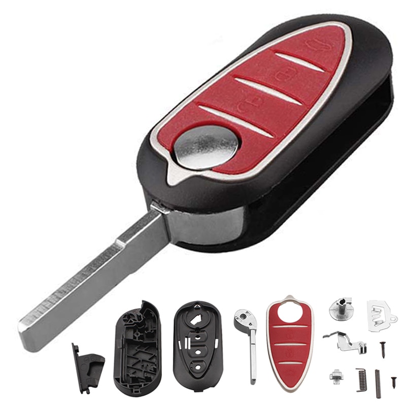 1 kpl 3 -painikkeinen auton kaukosäätimen avaimen kuorikotelo leikkaamaton autoavaimen vaihto, sopii alfa romeo mito 159 gta -autoon