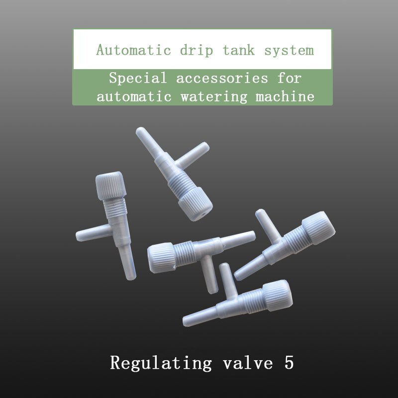 Automatic Watering Device Potted Quick Connector Tee Cross Plug Connector 5m Water Hose Drip Arrow Irrigation System Accessories: 5pcs valve