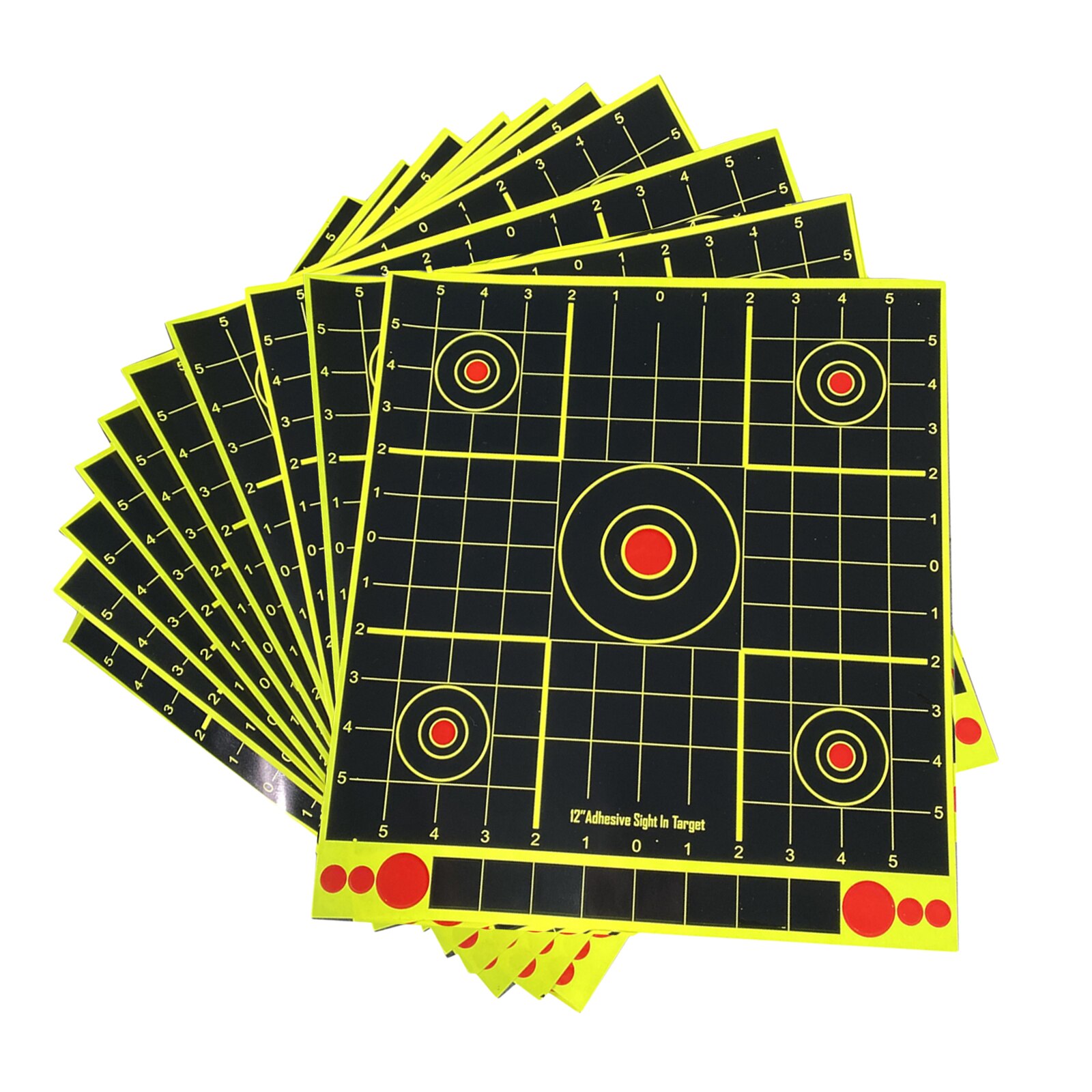 10 Pack 12Inch Schieten Doel Hunt Training Aids Ploetert Papier Doelen Zelfklevende Sticker Vellen