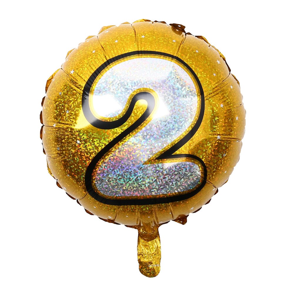 Number 4 Helium Foil Balloons Birthday Number Balloons 4 for Wedding Anniversary Decoration (Gold)