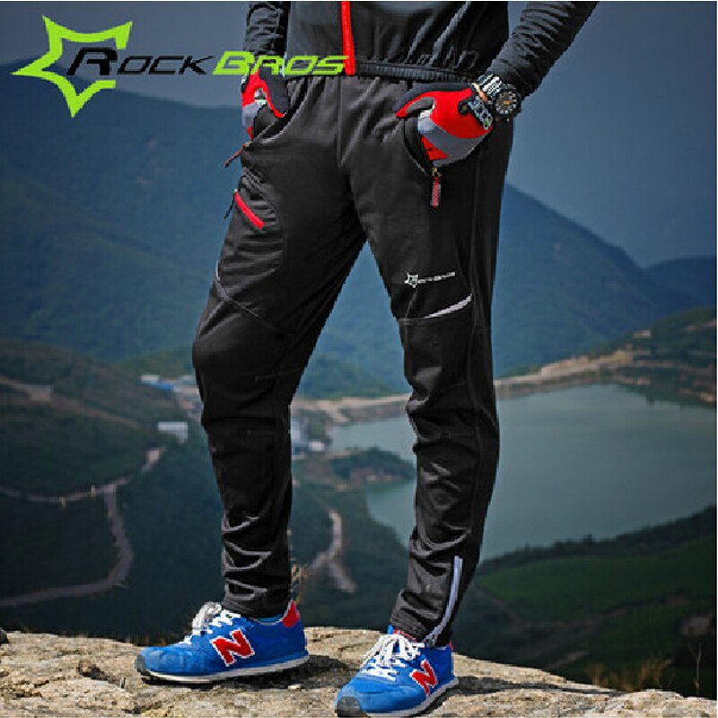 Lange cykelbukser vinter termiske ridebukser mtb cuissard long cyclisme vindtæt cykelbuks rockbros cykelbukser 3xl 4xl