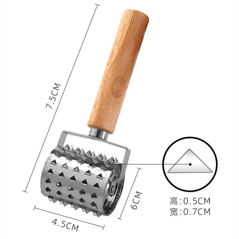 Rodillo de acero inoxidable para carne, agujas de pino, utensilios de cocina, accesorios de cocina