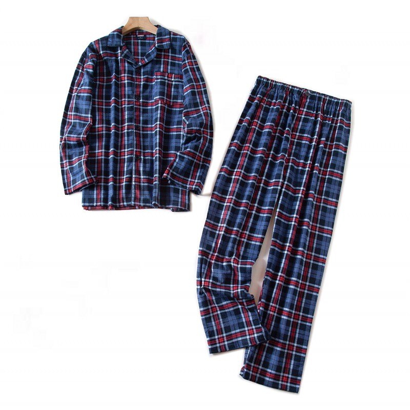 2021 autunno inverno pigiama uomo allentato plaid – Grandado