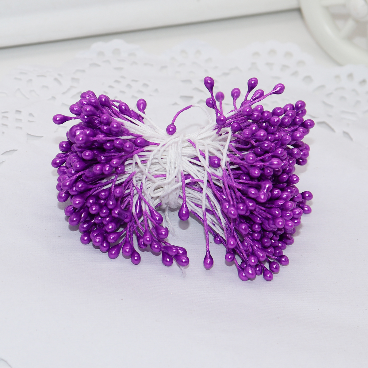 288 pièces 3mm multi couleurs options perle fleur étamine pistil décoration de gâteau pour bricolage Double têtes: 34