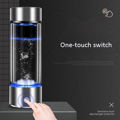 Spe/pem rico copo de hidrogênio gerador de água energia hidrogênio-rico alcalino água ionizador garrafa led portátil anti-envelhecimento saudável copo