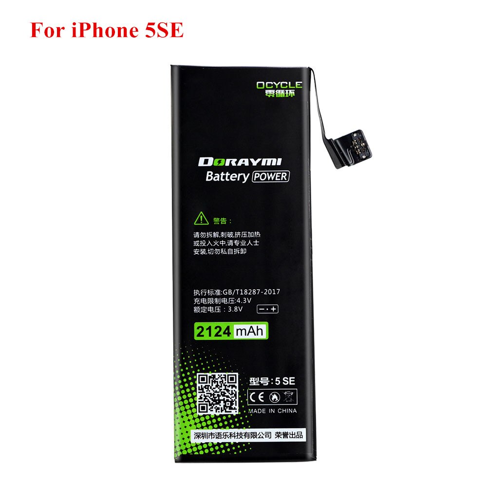 DORAYMI Batterie für Apple iPhone 5 5G 5S SE 5SE 6 6G 6S Handy Ersatz batterien Li-Ion Polymer Bateria Kostenlose Tools: For iPhone SE