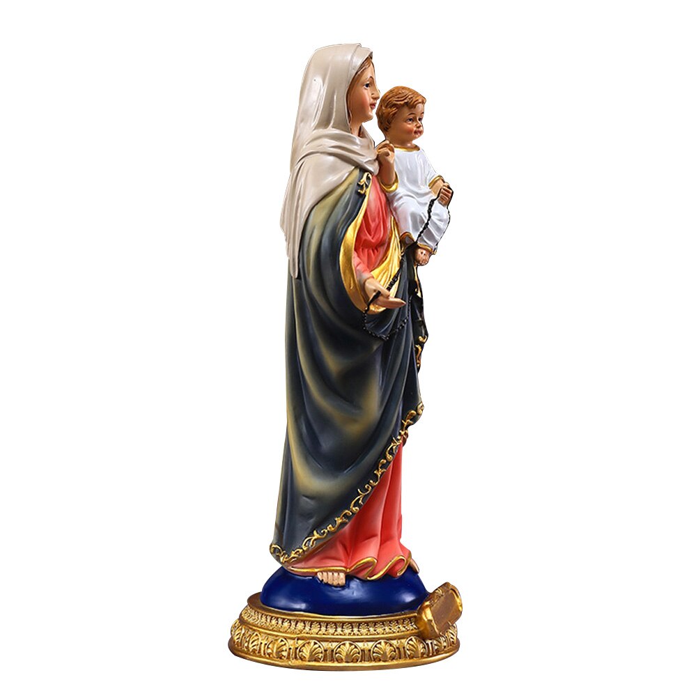 Maagd Maria En Kind Standbeeld Hars Madonna Ornament Kerk Desktop Decor
