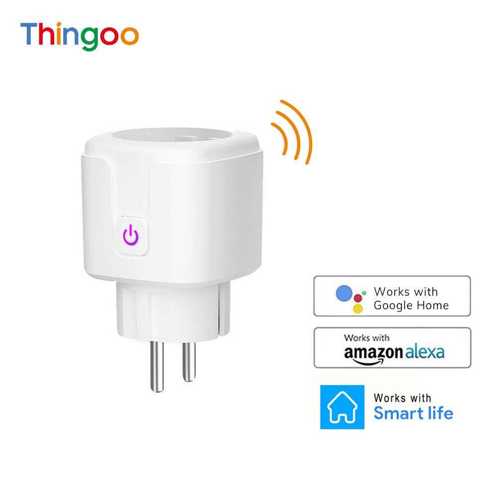 Voice Afstandsbediening Elektrische Wi Fi Timer Smart Socket Europese Wifi Smart Plug 16A Eu: Default Title