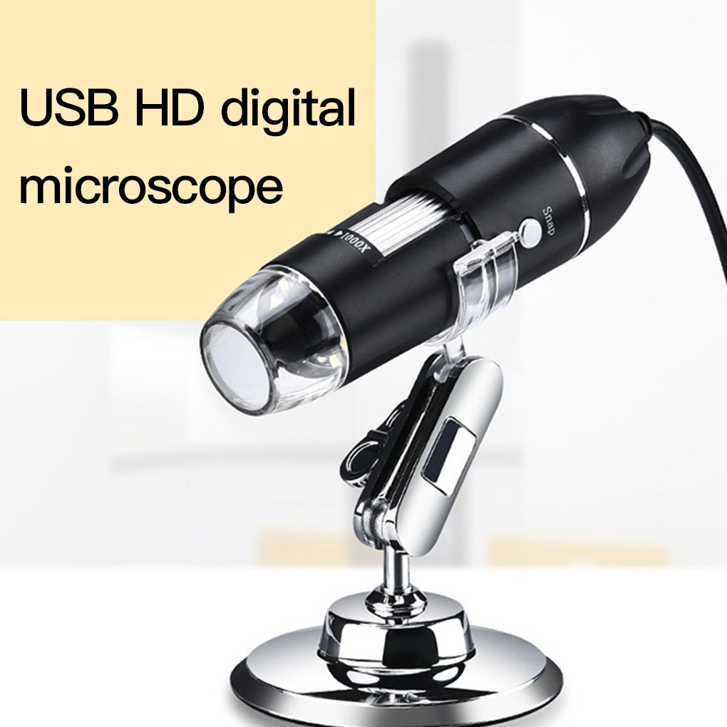 Einstellbare 8 LED Digital Mikroskop Typ-C/Micro USB Lupe Elektronische Stereo USB Endoskop für Mobile PC 500X/1000X/1600X