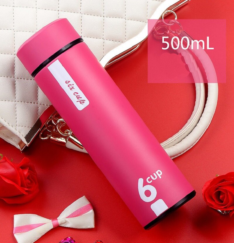 304 Stainless Steel Water Bottle 500ml Water drinking Bottle Vacuum Insulated Wide Mouth Travel Portable Thermal drink Bottle