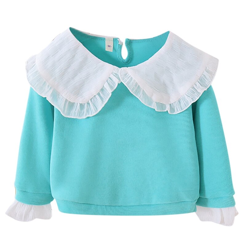 Korean Foreign Style Girls' Print Long Sleeve Top And Sweater Soft cotton T-shirts Tops Clothes Suitable For Playing Outside