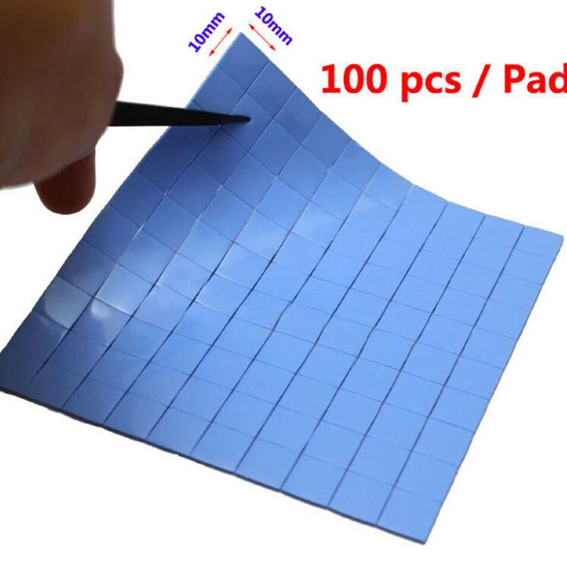 100 Mm * 100 Mm * 1 Mm Gpu Cpu Heatsink Cooling Thermisch Geleidende Siliconen Pad