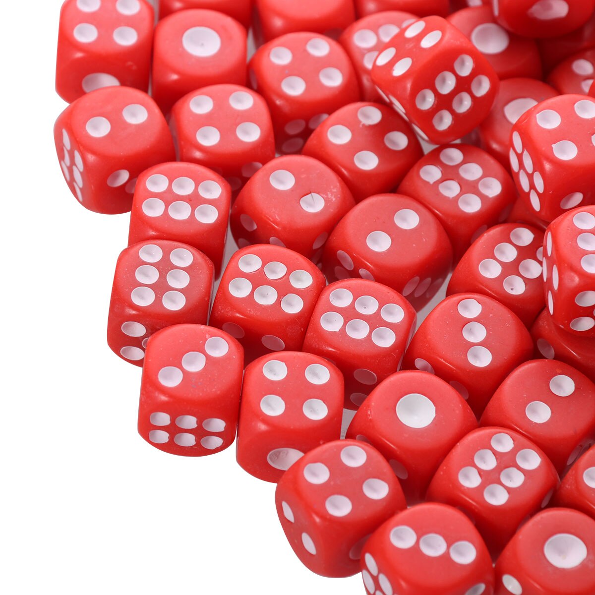 100 stuks plastic dobbelstenen 6 gekleurde dobbelstenen voor ktv-feestbargaming -  #15 ( zwart)