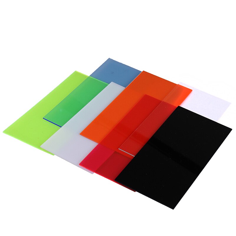 1pc gennemsigtige akryl plexiglasfarvede ark / plexiglasplade / akrylplade sort / hvid / rød / grøn / orange