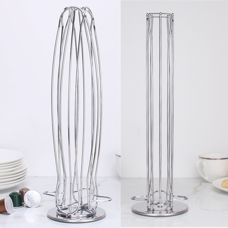 Coffee Capsule Rack Holder Carousel for Nespresso - Holds 40 Capsules OriginalLine. and Modern. 360-degree Rotation