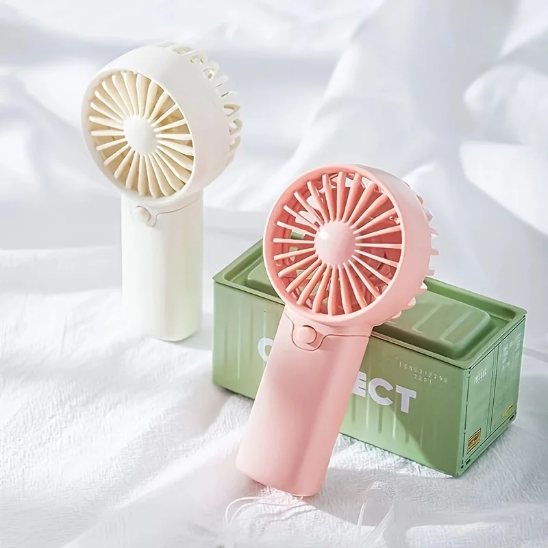 ventilador pequeño con carga USB, turbina eólica portátil para estudiantes, Mini ventilador de mano de alto volumen de aire para exteriores, Enfriador de aire