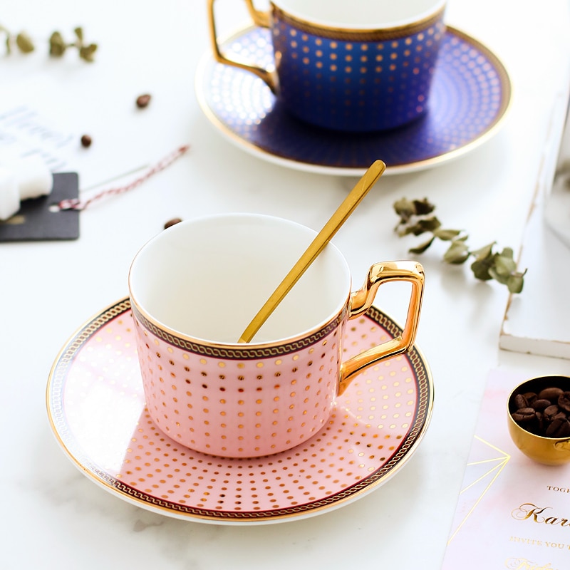 Porcelain Travel Coffee Cup And Saucer Set Eco Friendly Reusable Cup And Saucer European Filizanki Do Kawy Drinkware BD50CS
