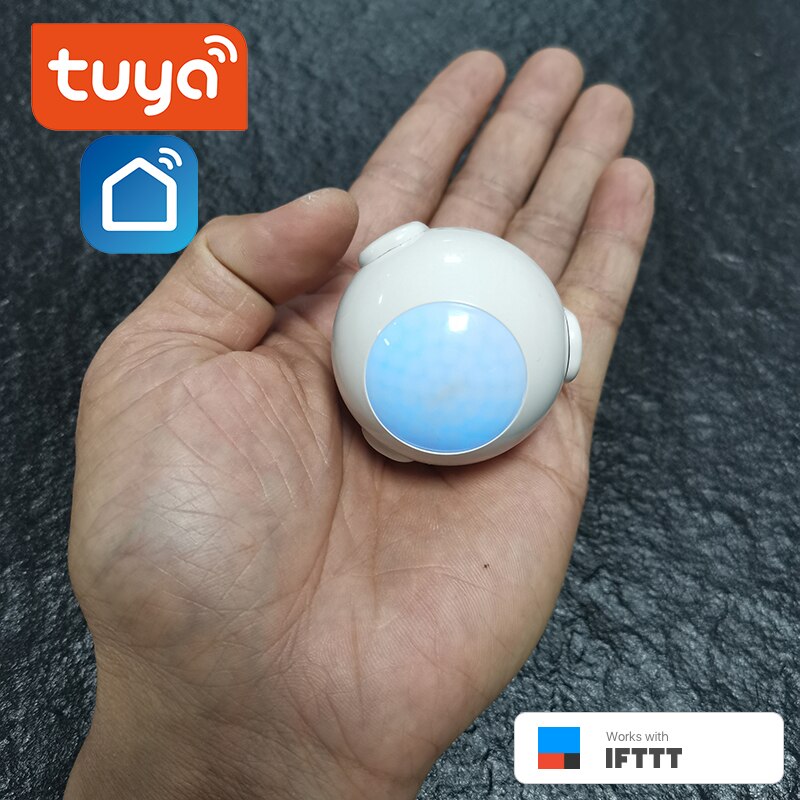 Tuya Mini WIFI PIR Motion Sensor built-in battery Hole-free installation Human Body Sensor Body Wireless Infrared Detector Tuya