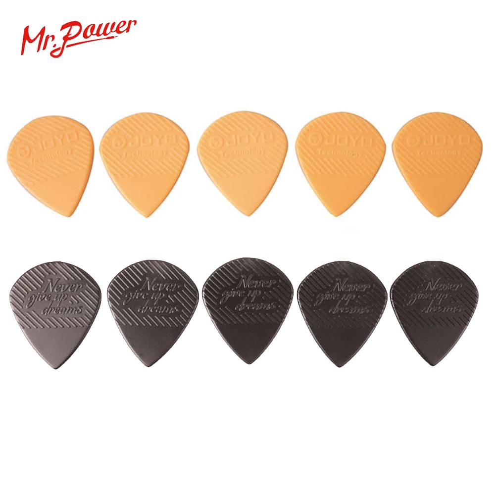 10Pcs JOYO Non-slip Guitar Picks Jazz Plectrum For Electric Acoustic Guitar Bass Folk Yellow Black Anti Wear Durability Plectrum