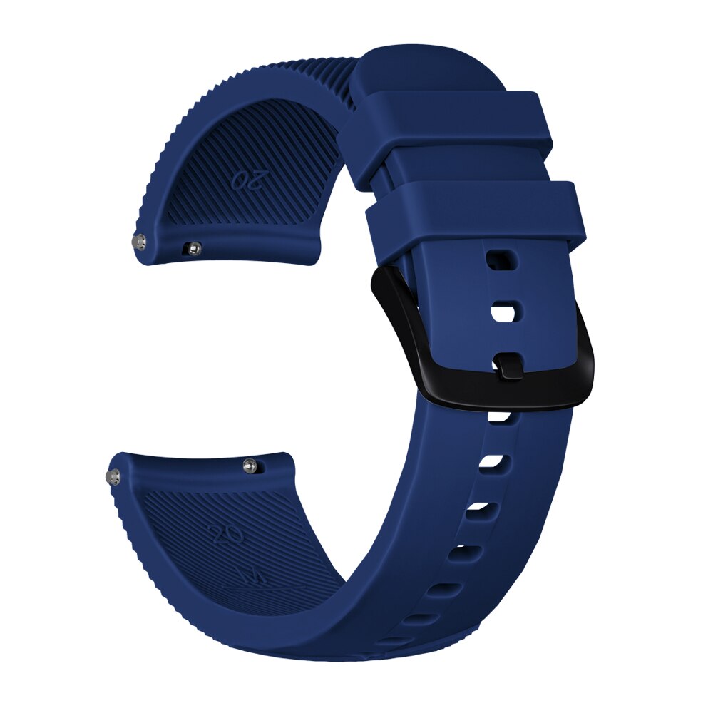 Colorful Soft Silicone Replacement Strap for Garmin vivoactive 3 vivomove3 HR Smart Wristband for GARMIN Forerunner 645: Navy blue