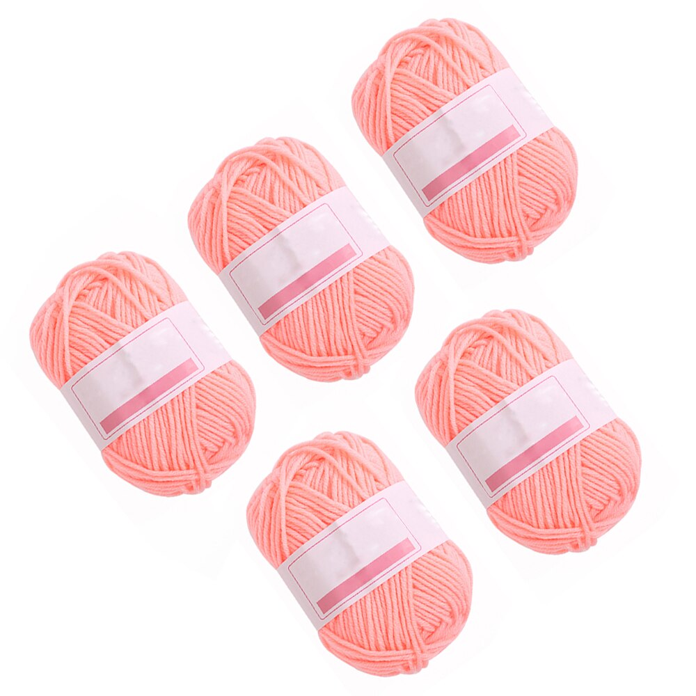 Knitwear Yarn Colorful Hand Knitting Milk Cotton Crochet Knitwear Yarn Wool Yarns Yellow/Light Pink/Orange Pink/Milky White