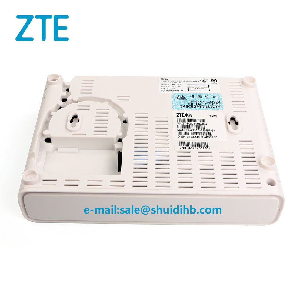 ZTE F620 V5 GPON red óptica UU con 4 LAN + 2 ollas de voz módem óptico Gigabit WiFi módem de red óptica