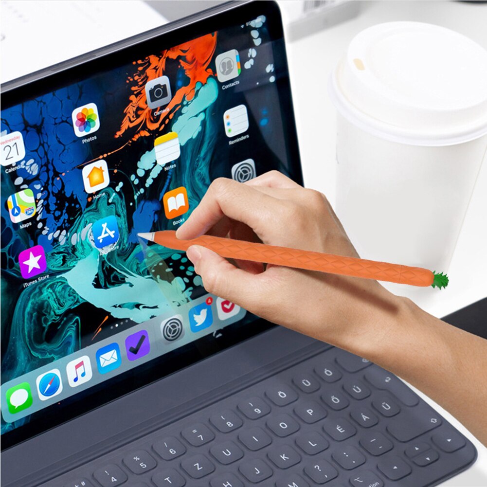 Soft Pineapple Silicone Sleeve For Apple Pencil 1 Pencil 2 Pencil Case Tablet Touch Stylus Pen Cover Cartoon Cute Pencil Pouch