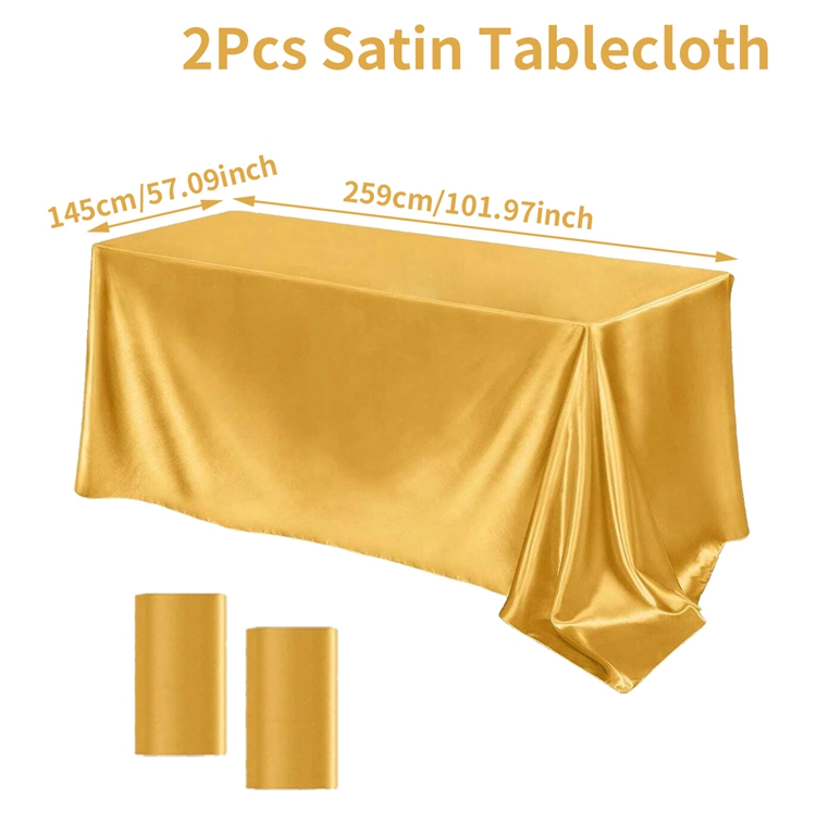 Nappe rectangulaire en Satin, brillante, lisse, blanc, rose, couleur unie, fournitures de fête de mariage, décors de Table: Orange
