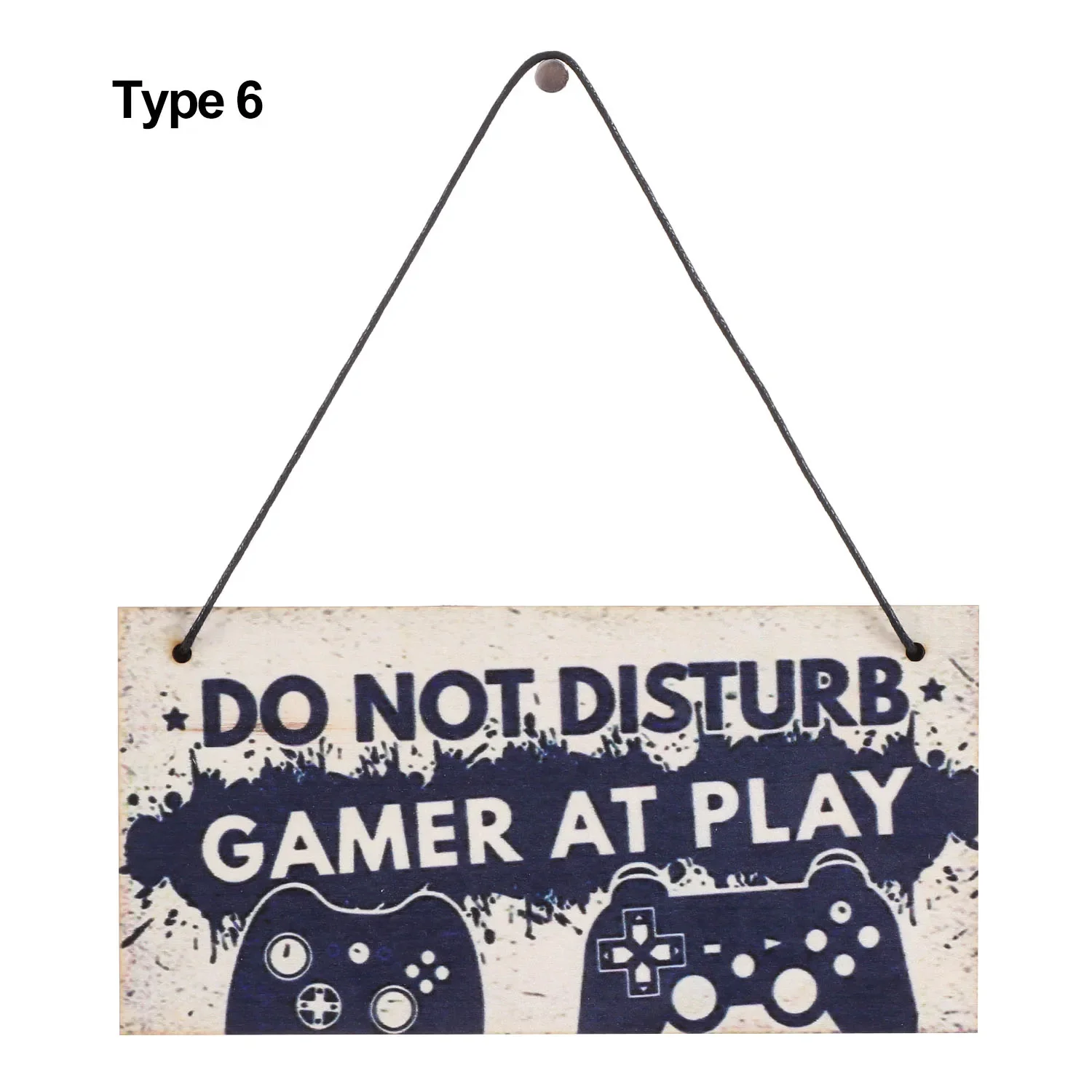 Træskilt til spillelokale, forstyr ikke, træplakette, ornamenter, hængende vedhæng, jeg er gamer, dørvægdekoration, tilbehør til spillelokale: L / Magenta