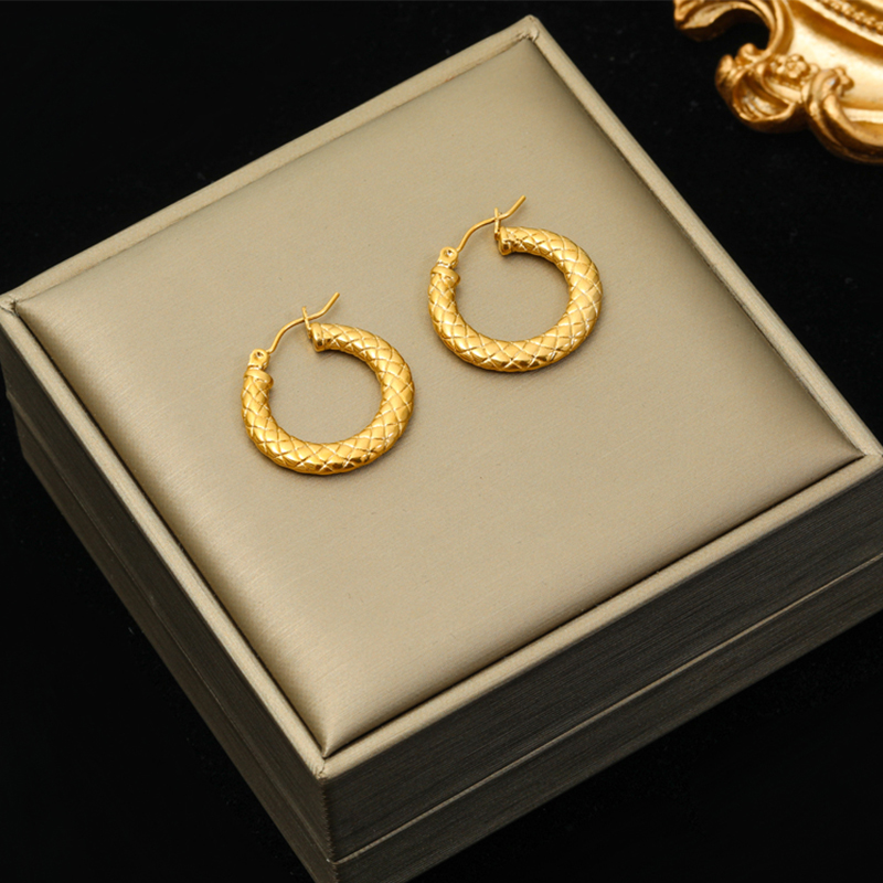 EILIECK-pendientes de acero inoxidable 316L para mujer y niña, aretes giratorios geométricos de Color dorado, joyería para la oreja que no se decolora, para , BAKьги: Rodio plateado