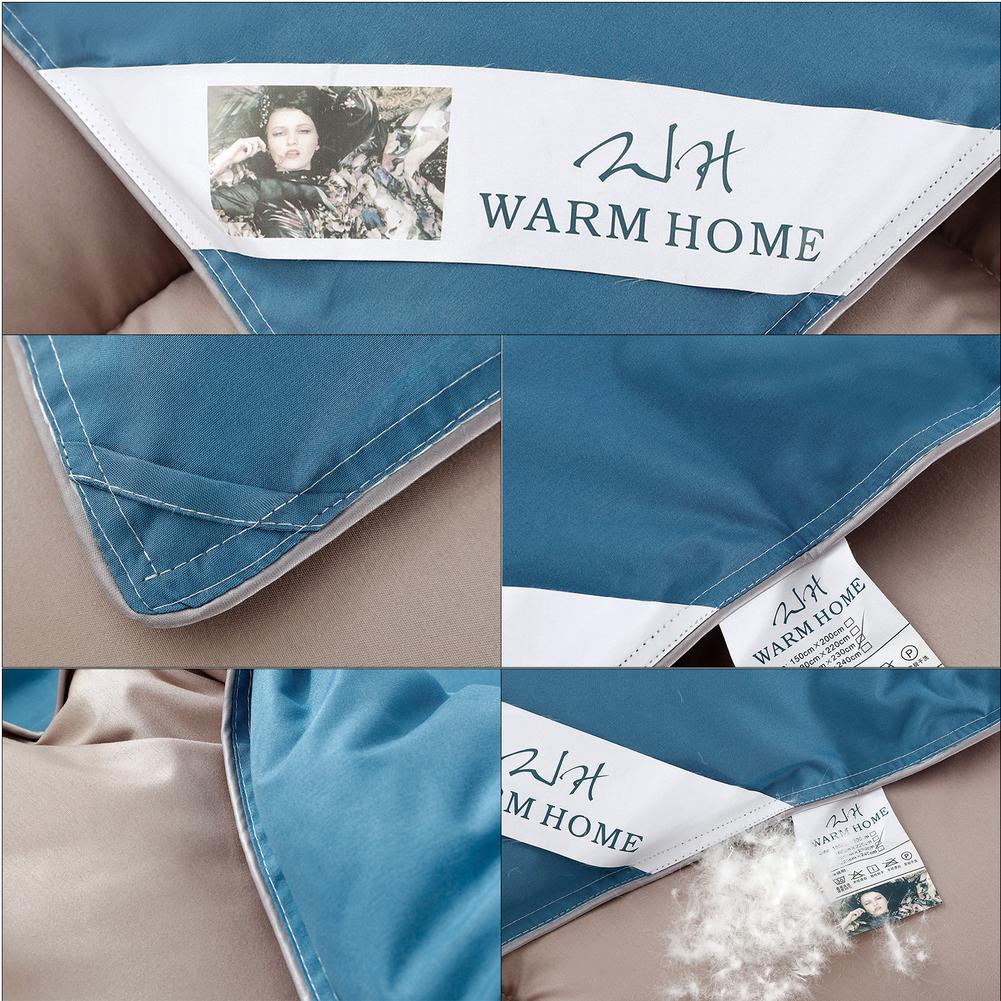 Pur coton vers le bas velours duvet d'oie couette hiver étudiant dortoir hôtel chambre couette vers le bas couette