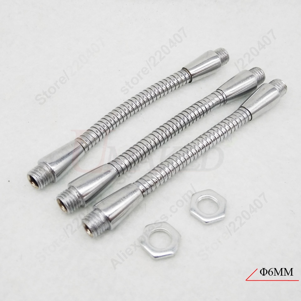 5 uds led cuello de cisne Dia 6MM manguera universal accesorios de iluminación led tubo suave de metal de hierro para lámpara de mesa lámpara de escritorio