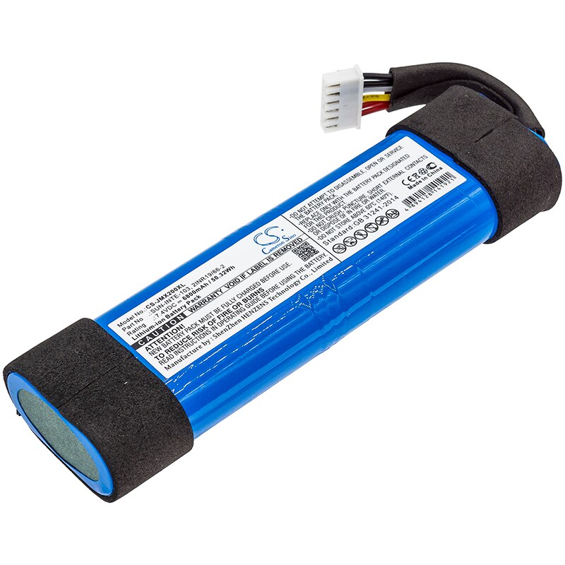 Cameron sino 6800 mah batteri 2 inr 19/66-2,  sun-inte -103 til jbl jblxtreme 2 blkam, jblxtreme 2 bluam, xtreme 2