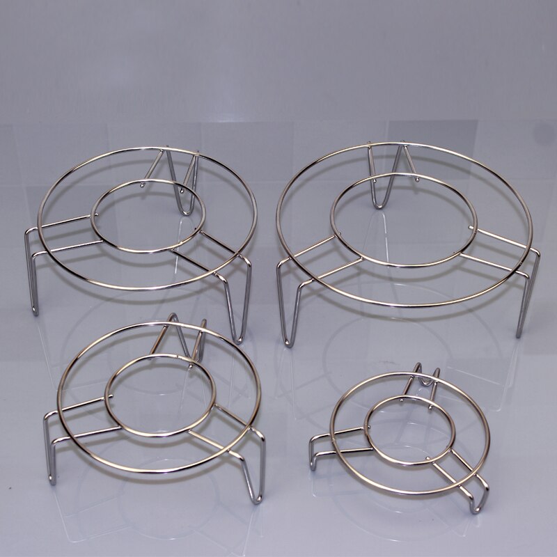 Stainless steel steaming rack round frame dish rack heat insulation pad measurement 15cm