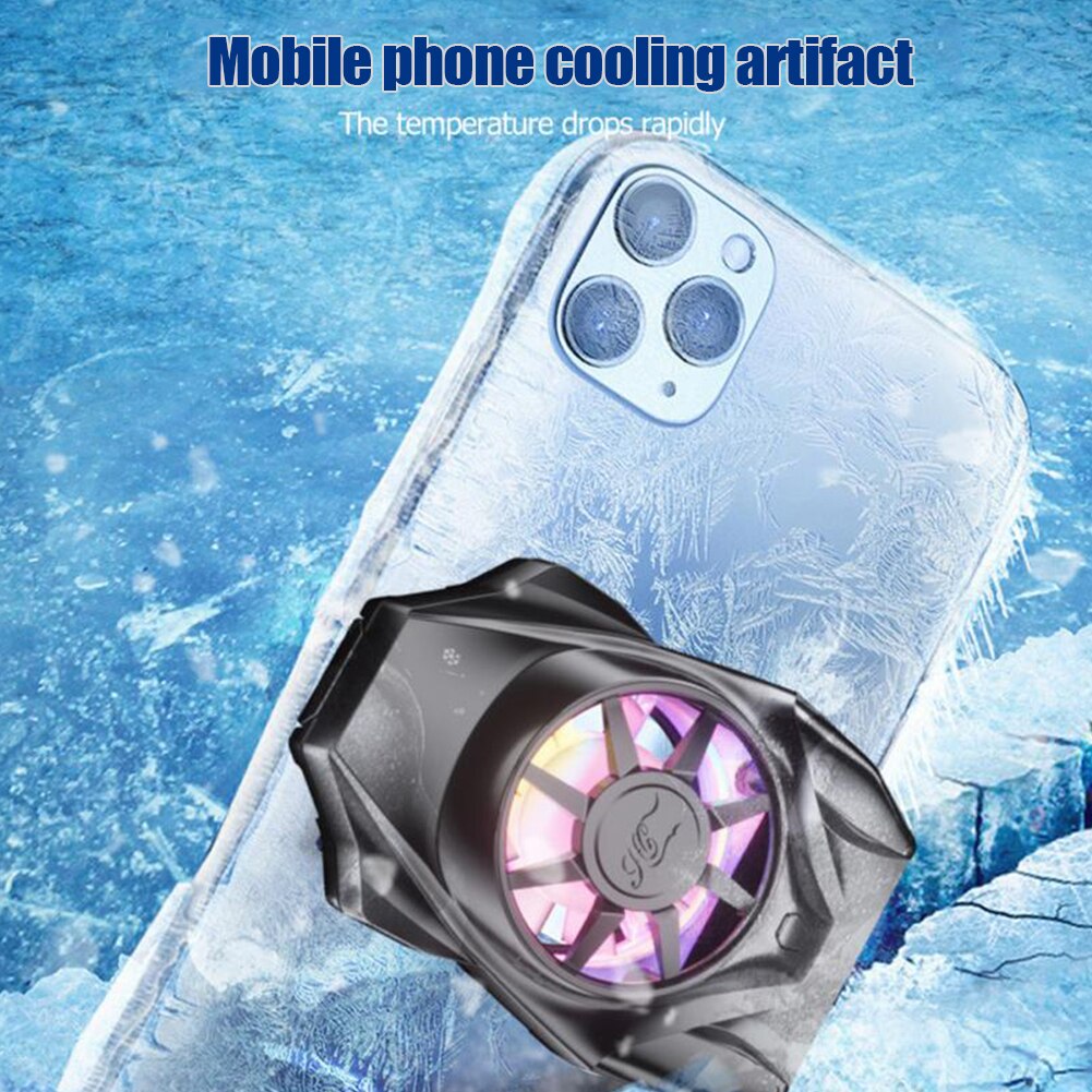 Universal Mobile Phone Radiator Mini Heat Sink Wireless Gaming Cooling Fan RGB Lighting Fan for Xiaomi Samsung Iphone Cooler Fan