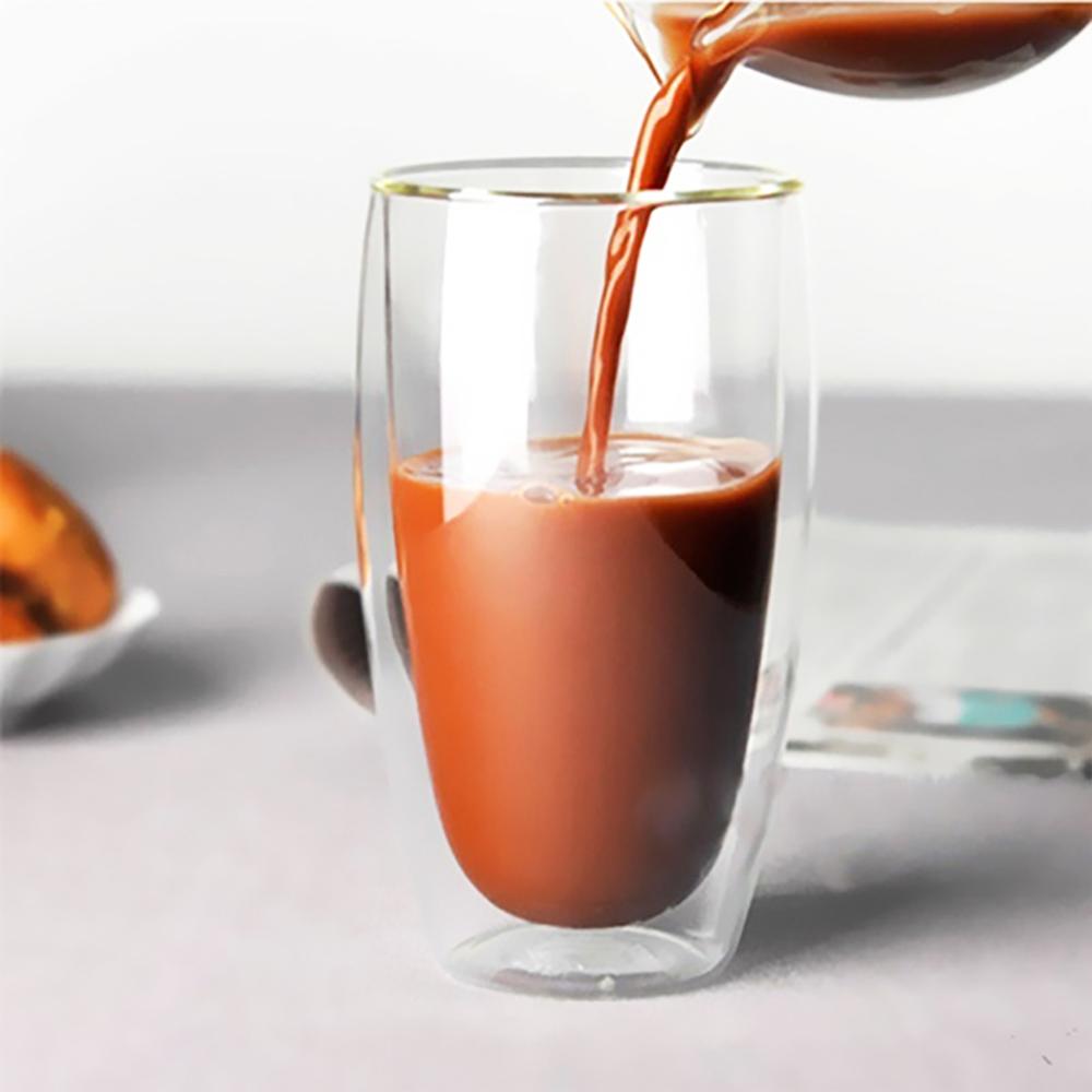 Doppel Zauberstab Bleifrei Tassen Glas Tasse Wärme-beständig Kaffee Tasse einstellen Milch Glas Becher Nicht zerbrechlich Glas Tassen Getränk Beste