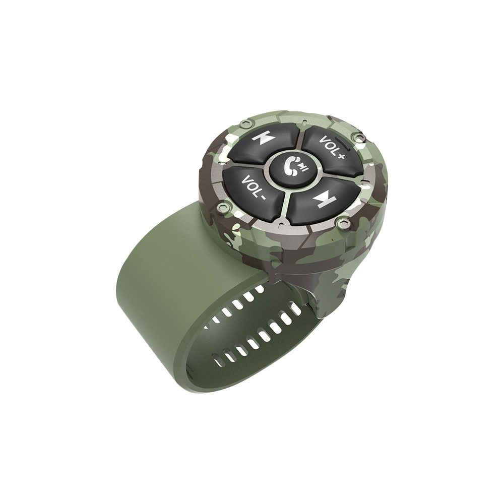 Auriculares inalámbricos con Bluetooth para casco, cascos con botón remoto, controlador multimedia para manillar de motocicleta/bicicleta, Control del volante del coche