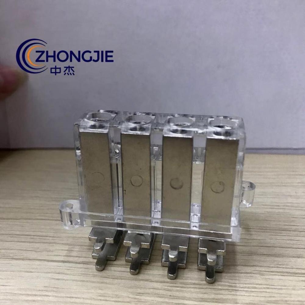 Automotive power amplifier terminal post power junction base connector