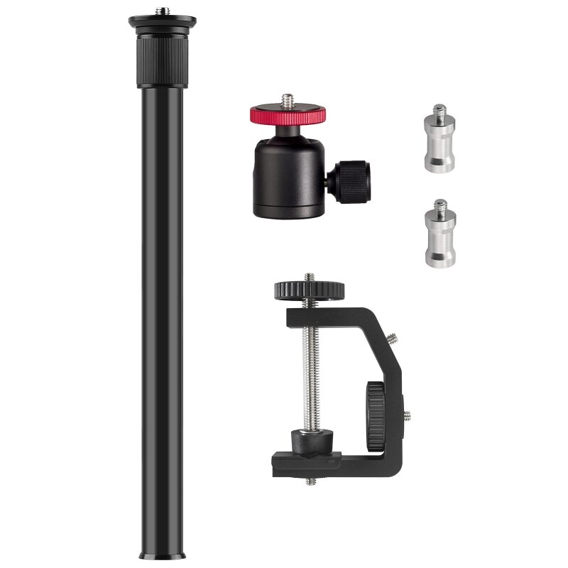 R91A Universal Kits Desk Mount Stand Photography Tabletop C Clamp Mounting Adjustable Table Light Stand for DSLR Camera Video