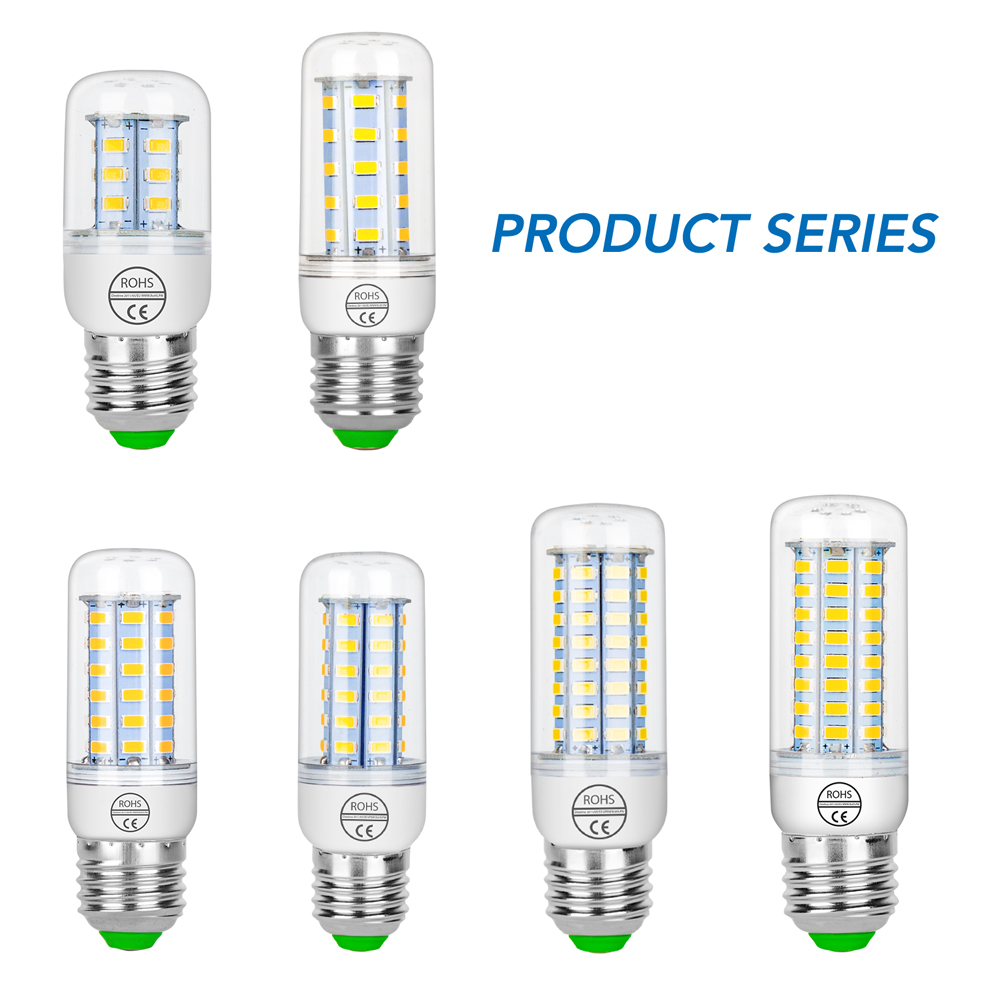 Bombilla LED GU10 E27 E14 para sala de estar, lámpara de vela G9, Bombilla de maíz B22, Bombillas de 220V, ampolla SMD 5730
