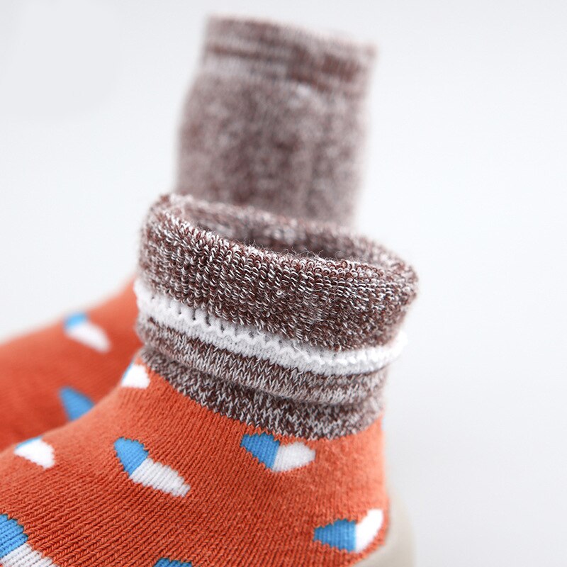 Unisex Toddler Socks Shoes Anti-slip Baby First Walker Shoes Boys Girls Kids Rubber Soft Floor Shoes Winter Warm Knit Booties