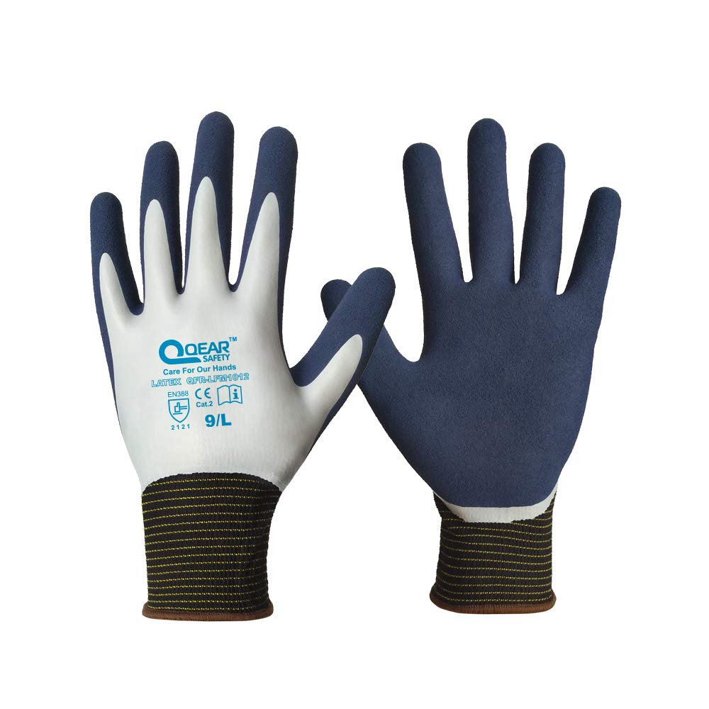 Qear tuinhandschoen van latex, volledig gecoat, waterdicht en bestand tegen rozenstruiken